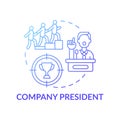 Company president concept icon
