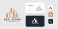 Company real estate logo and business card design vector illustration Royalty Free Stock Photo