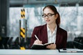 Company receptionist business office workspace Royalty Free Stock Photo