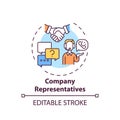 Company representatives concept icon