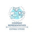 Company representatives concept icon