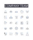 Company team line icons collection. Inclusion, Equitable, Diversity, Opportunity, Empowerment, Accessibility