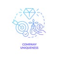 Company uniqueness blue gradient concept icon