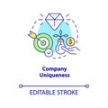 Company uniqueness concept icon