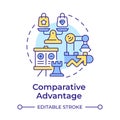 Comparative advantage multi color concept icon