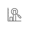 Comparative analysis line icon