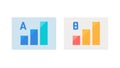 Comparative Bar Chart Icon for Data Analysis & Reporting, vector design Generative AI Royalty Free Stock Photo