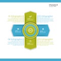 Comparative chart with templates for presentation