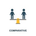 Comparative icon. Flat sign element from data analytics collection. Creative Comparative icon for web design, templates