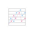 comparative point chart icon. Element of colored charts and diagrams for mobile concept and web apps. Icon for website design and