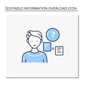 Comparative research method line icon
