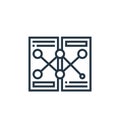 comparative vector icon isolated on white background. Outline, thin line comparative icon for website design and mobile, app