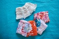 Compare different type of diapers Royalty Free Stock Photo