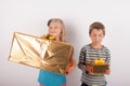 Compare gifts Royalty Free Stock Photo