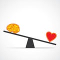 Compare mind with heart Royalty Free Stock Photo