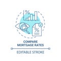 Compare mortgage rates concept icon Royalty Free Stock Photo