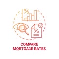 Compare mortgage rates concept icon Royalty Free Stock Photo