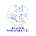 Compare mortgage rates concept icon Royalty Free Stock Photo
