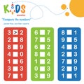 Compare the numbers worksheet practice. Easy colorful worksheet