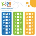 Compare the numbers worksheet practice. Easy colorful worksheet