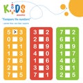 Compare the numbers worksheet practice.