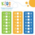 Compare the numbers worksheet practice. Easy colorful worksheet