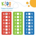 Compare the numbers worksheet practice. Easy colorful worksheet