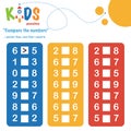 Compare the numbers worksheet practice. Easy colorful worksheet