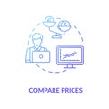 Compare prices concept icon