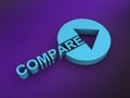 compare word on purple Royalty Free Stock Photo