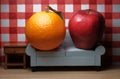 Comparing Apples and Oranges Royalty Free Stock Photo