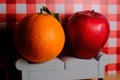 Comparing Apples and Oranges Royalty Free Stock Photo