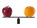 Comparing Apples to Oranges Royalty Free Stock Photo
