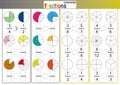 comparing fractions, use Less than or More than sign compare the fractions, math worksheet