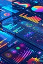 Comparing productivity software features through visual infographic with colorful charts and icons.