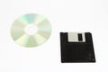 Comparison of Cd Rom and floppy drives Royalty Free Stock Photo