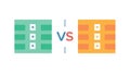 Comparison Chart with VS for Data Analysis, vector design Generative AI Royalty Free Stock Photo