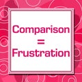 Comparison Equals Frustration Pink Rings Square