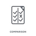 Comparison icon from Startup collection. Royalty Free Stock Photo