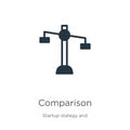 Comparison icon vector. Trendy flat comparison icon from startup stategy and success collection isolated on white background. Royalty Free Stock Photo