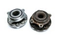 the new shiny and old rusty and broken car wheel bearings