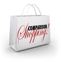 Comparison Shopping Bag Buy Merchandise Best Lowest Price Royalty Free Stock Photo
