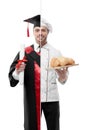 Comparison of university`s graduate and chef`s outlook.