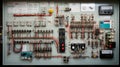 Compartment of electrical equipment in a complete transformer substation. Neural network AI generated Royalty Free Stock Photo