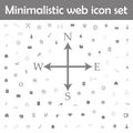 Compas directions icon. Web, minimalistic icons universal set for web and mobile