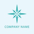 Compas logo design. Abstract compos symbol logo template.