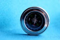 Compass on an abstract blue background with bokeh. Photo Royalty Free Stock Photo