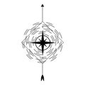 Compass abstract graphic design geometric lines Royalty Free Stock Photo