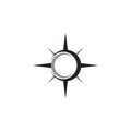 Compass abstract icon graphic design template isolated
