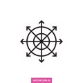 Compass arrow icon vector design template